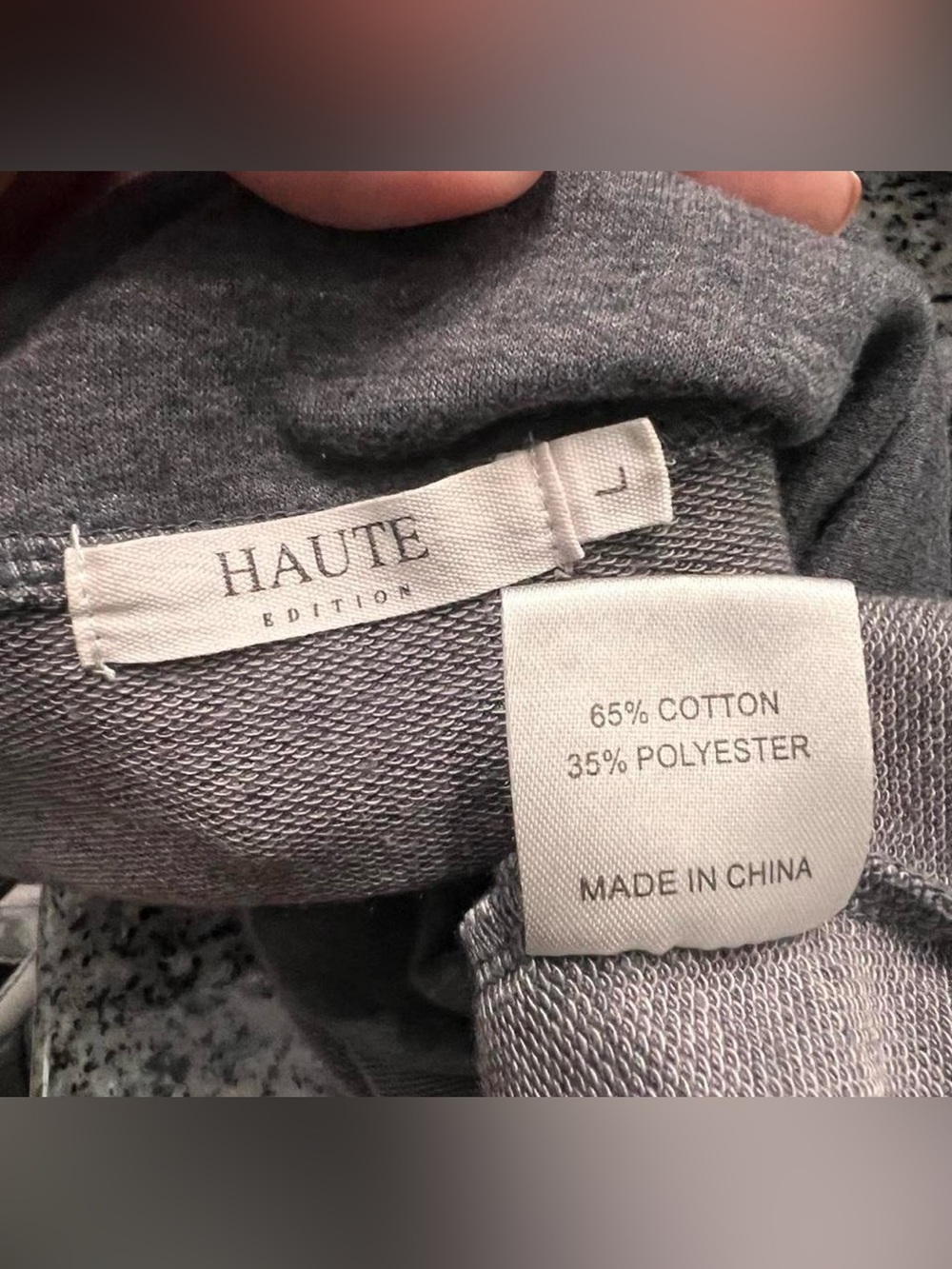 Haute Edition Quarter Zip Cowl Neck Tunic Sweatshirt Large - Picture 7 of 7